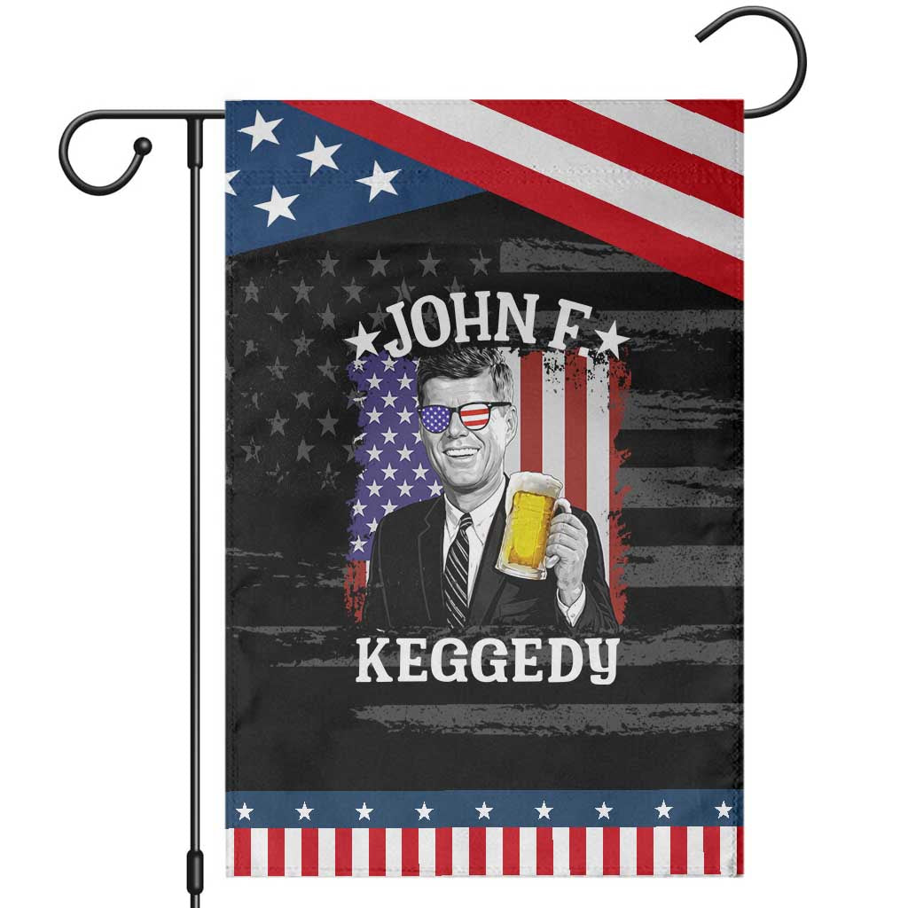 John F Kennedy Garden Flag 4th of July America Flag Beer TS14 Distressed Black Blue Print Your Wear