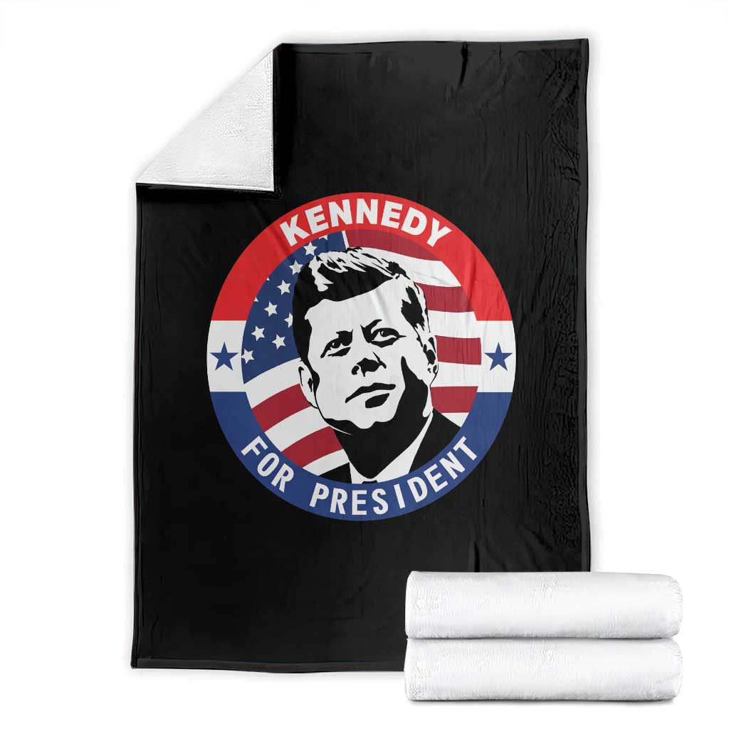 John F Kennedy US President American History Throw Blanket TS14 Black Print Your Wear