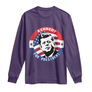 John F Kennedy US President American History Long Sleeve Shirt TS14 Purple Print Your Wear