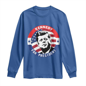 John F Kennedy US President American History Long Sleeve Shirt TS14 Royal Blue Print Your Wear