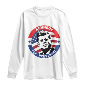 John F Kennedy US President American History Long Sleeve Shirt TS14 White Print Your Wear