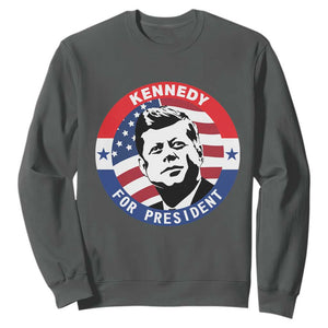 John F Kennedy US President American History Sweatshirt TS14 Dark Heather Print Your Wear
