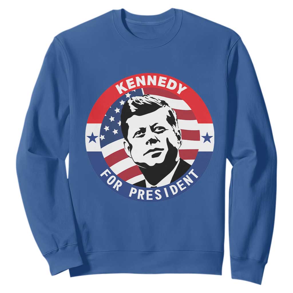 John F Kennedy US President American History Sweatshirt TS14 Royal Blue Print Your Wear