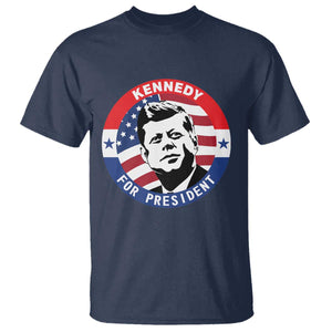 John F Kennedy US President American History T Shirt TS14 Navy Print Your Wear