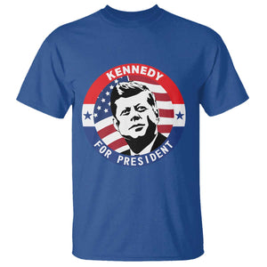 John F Kennedy US President American History T Shirt TS14 Royal Blue Print Your Wear