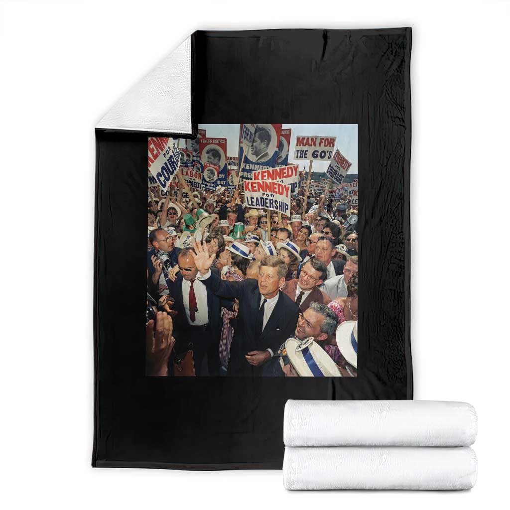 John F Kennedy American President History Throw Blanket TS14 Black Print Your Wear