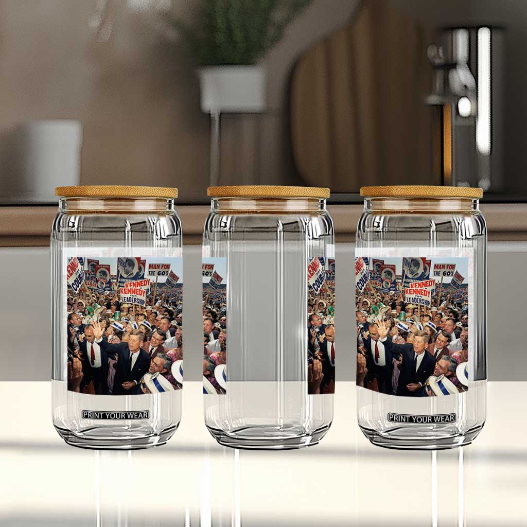 John F Kennedy American President History Glass Can TS14 Print Your Wear
