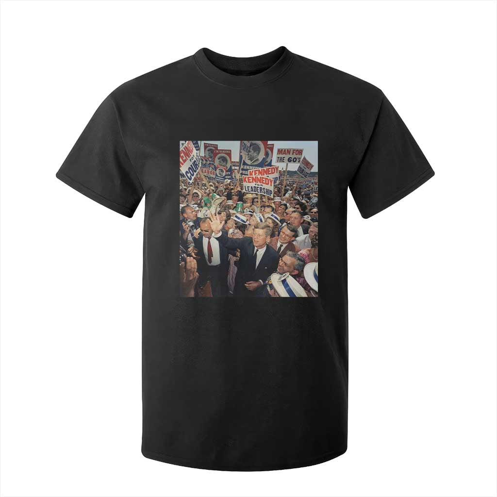John F Kennedy American President History T Shirt For Kid TS14 Black Print Your Wear