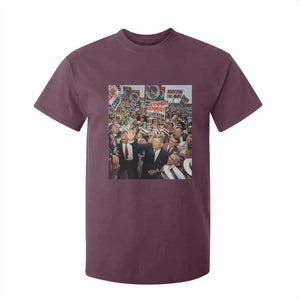 John F Kennedy American President History T Shirt For Kid TS14 Maroon Print Your Wear