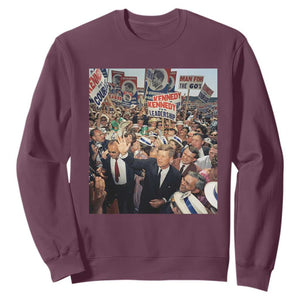 John F Kennedy American President History Sweatshirt TS14 Maroon Print Your Wear