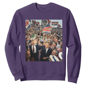 John F Kennedy American President History Sweatshirt TS14 Purple Print Your Wear