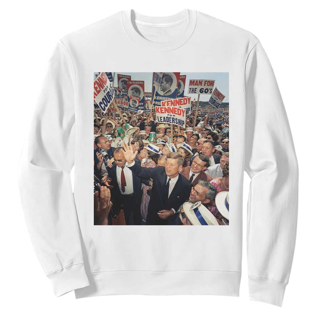 John F Kennedy American President History Sweatshirt TS14 White Print Your Wear