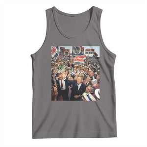 John F Kennedy American President History Tank Top TS14 Deep Heather Print Your Wear