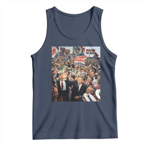 John F Kennedy American President History Tank Top TS14 Navy Print Your Wear