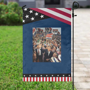 John F Kennedy American President History Garden Flag TS14 Classic Blue Black Print Your Wear