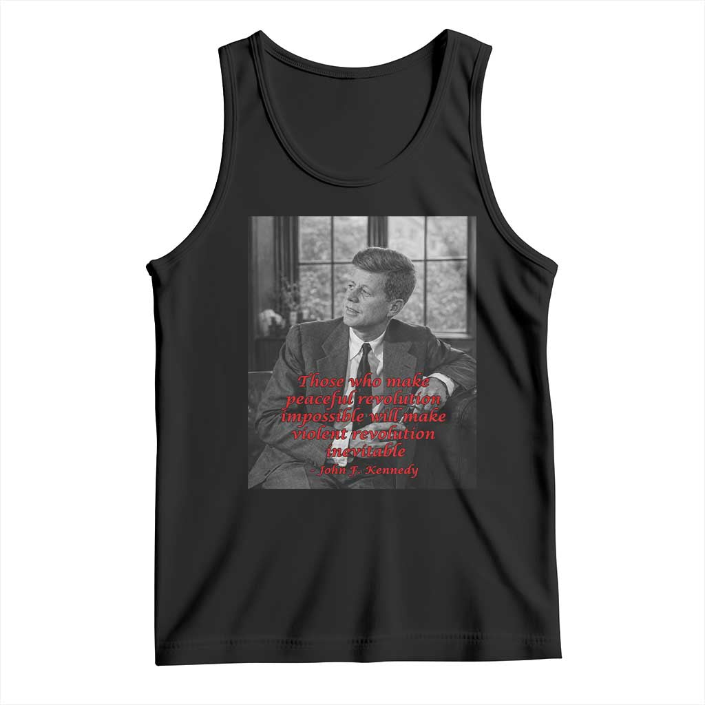 John F Kennedy Quote Tank Top American President History US Presidential Leader TS14 Black Print Your Wear