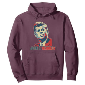 John F Kennedy American Flag US President Hoodie TS14 Maroon Print Your Wear