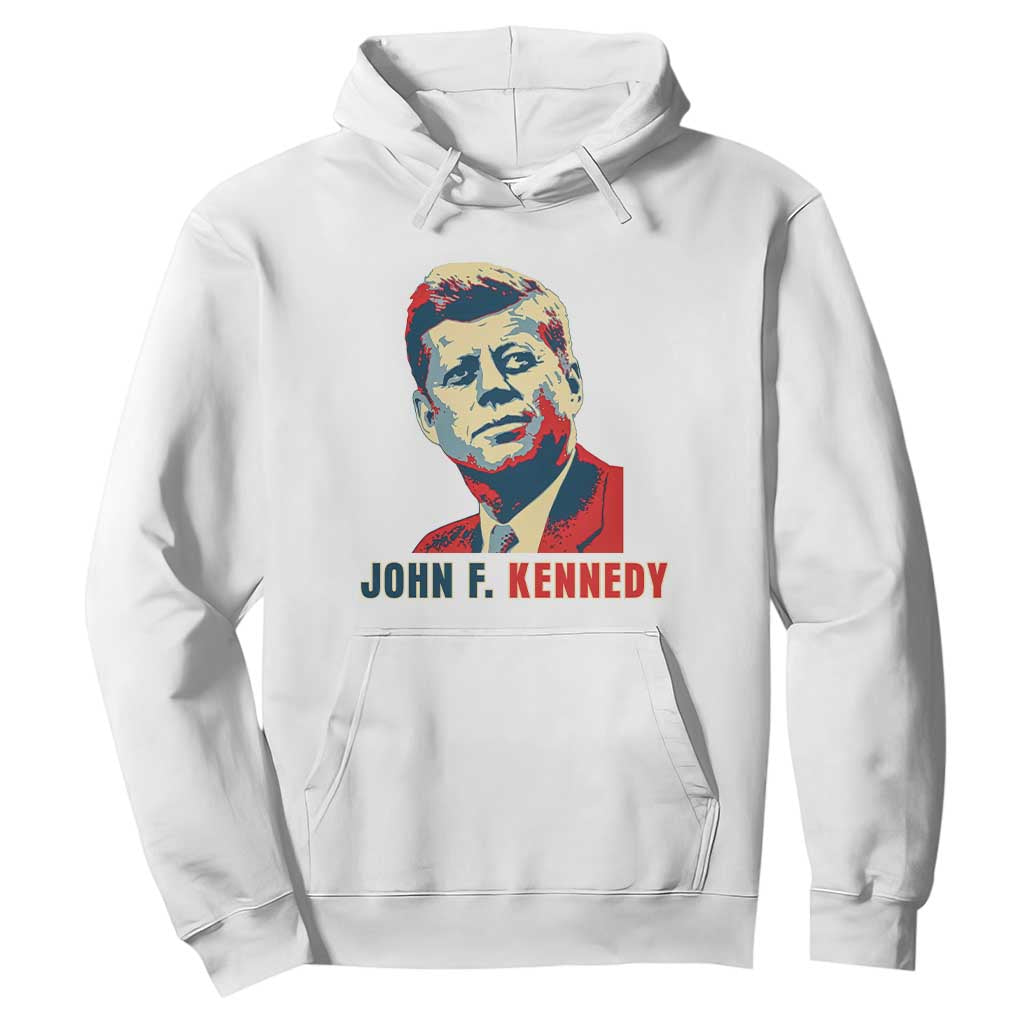John F Kennedy American Flag US President Hoodie TS14 White Print Your Wear