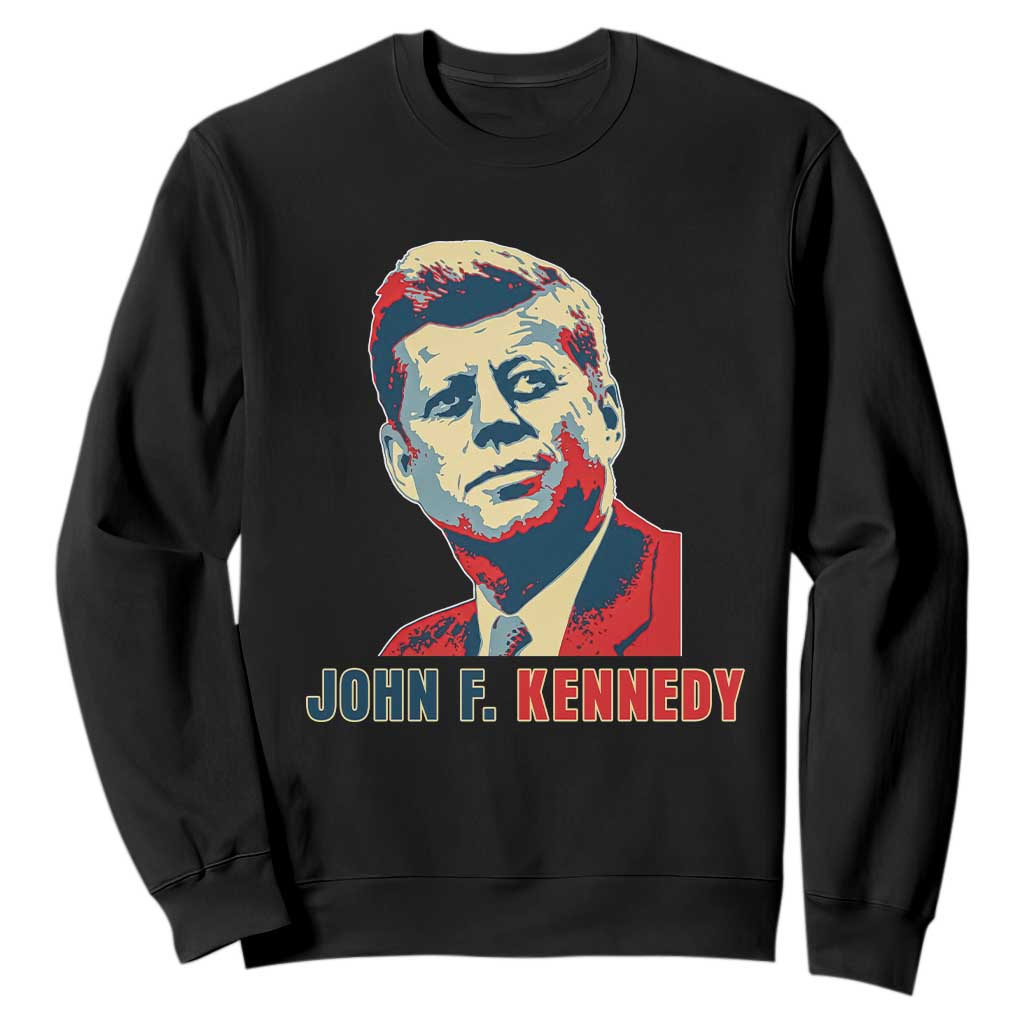 John F Kennedy American Flag US President Sweatshirt TS14 Black Print Your Wear