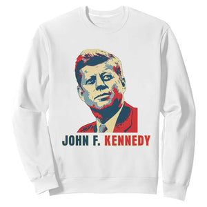 John F Kennedy American Flag US President Sweatshirt TS14 White Print Your Wear