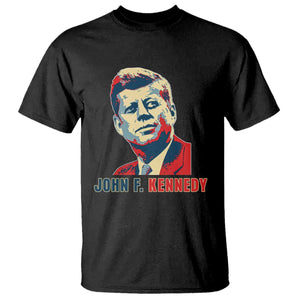 John F Kennedy American Flag US President T Shirt TS14 Black Print Your Wear