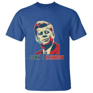 John F Kennedy American Flag US President T Shirt TS14 Royal Blue Print Your Wear