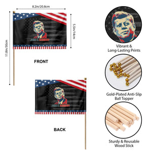 John F Kennedy American Flag US President Patriotic Handheld Flag TS14 Print Your Wear