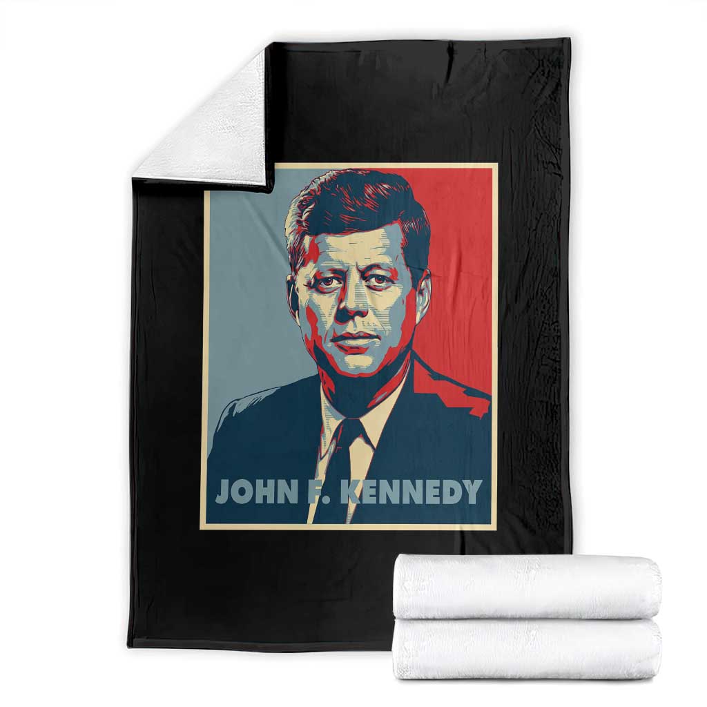 John F Kennedy Throw Blanket American President History US Presidential Leader TS14 Black Print Your Wear