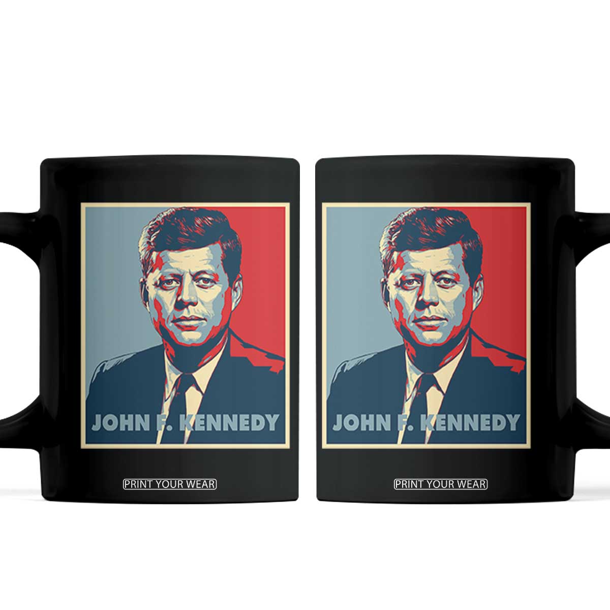 John F Kennedy Coffee Mug American President History US Presidential Leader TS14 Black Print Your Wear