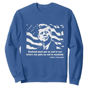John F Kennedy Quote Sweatshirt American Flag US President TS14 Royal Blue Print Your Wear