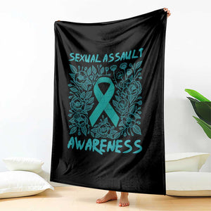 Sexual Assault Awareness Month Throw Blanket TS14 Print Your Wear