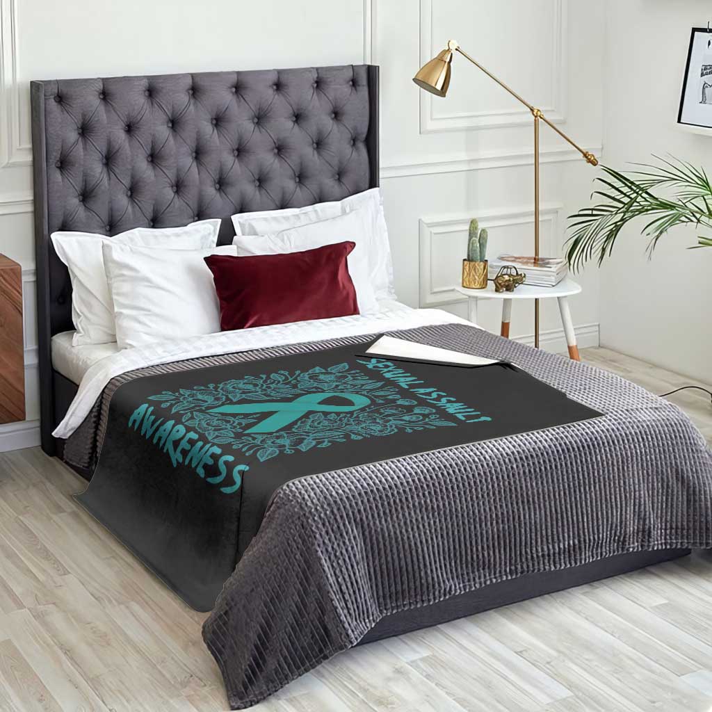 Sexual Assault Awareness Month Throw Blanket TS14 Print Your Wear