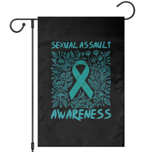 Sexual Assault Awareness Month Garden Flag TS14 Black Print Your Wear