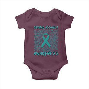 Sexual Assault Awareness Month Baby Onesie TS14 Maroon Print Your Wear