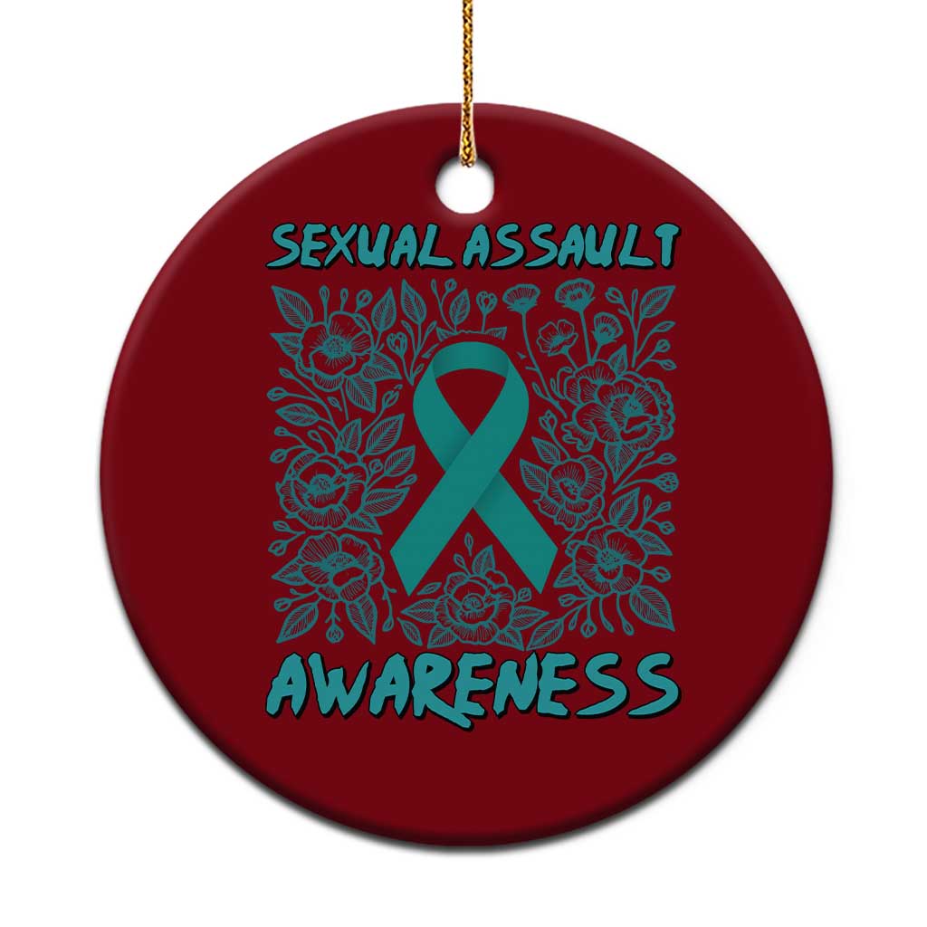 Sexual Assault Awareness Month Ceramic Ornament TS14 1pc Red Print Your Wear