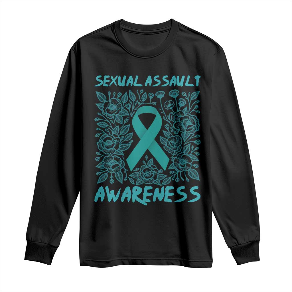 Sexual Assault Awareness Month Long Sleeve Shirt TS14 Black Print Your Wear