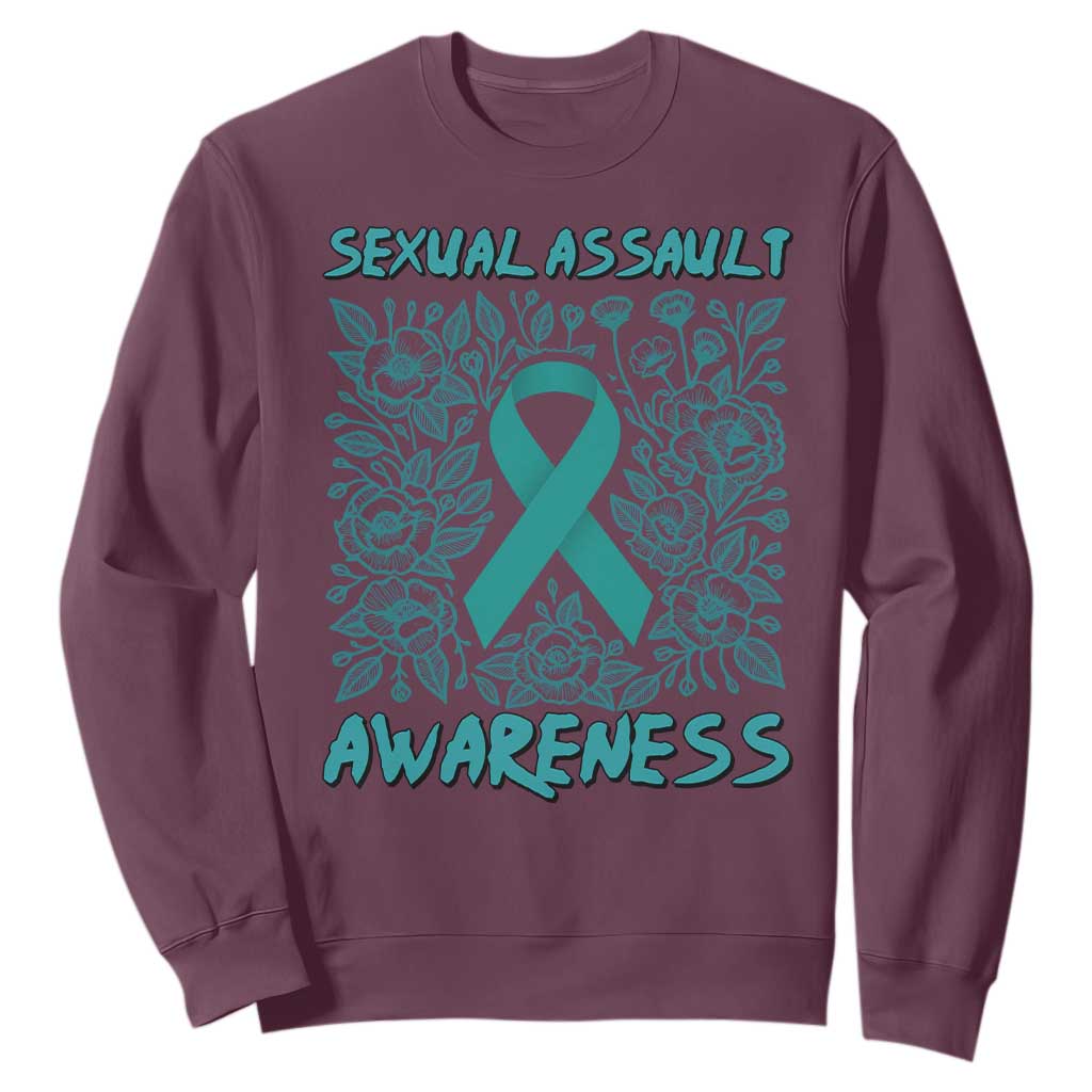 Sexual Assault Awareness Month Sweatshirt TS14 Maroon Print Your Wear