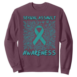 Sexual Assault Awareness Month Sweatshirt TS14 Maroon Print Your Wear