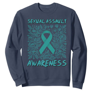 Sexual Assault Awareness Month Sweatshirt TS14 Navy Print Your Wear