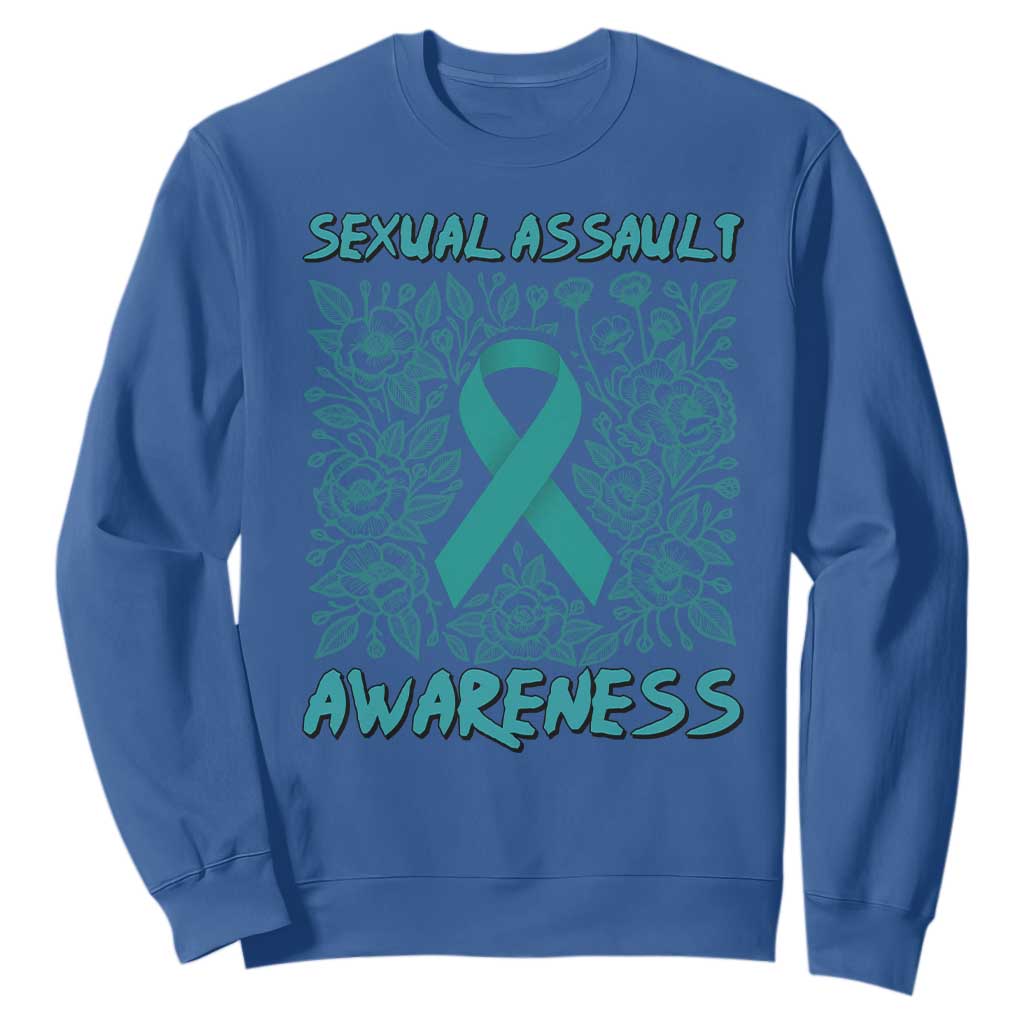 Sexual Assault Awareness Month Sweatshirt TS14 Royal Blue Print Your Wear