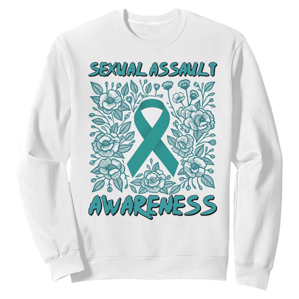 Sexual Assault Awareness Month Sweatshirt TS14 White Print Your Wear