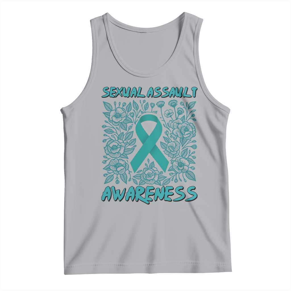 Sexual Assault Awareness Month Tank Top TS14 Athletic Heather Print Your Wear