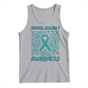 Sexual Assault Awareness Month Tank Top TS14 Athletic Heather Print Your Wear
