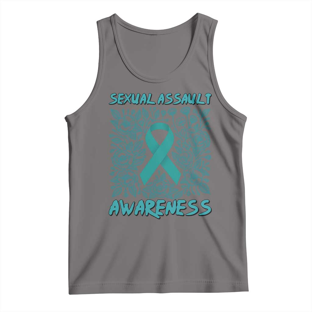 Sexual Assault Awareness Month Tank Top TS14 Deep Heather Print Your Wear