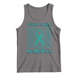 Sexual Assault Awareness Month Tank Top TS14 Deep Heather Print Your Wear
