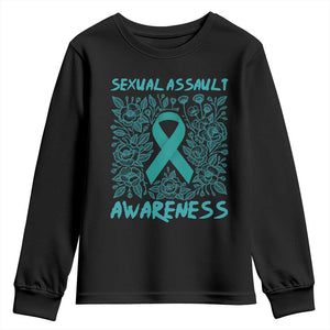 Sexual Assault Awareness Month Youth Sweatshirt TS14 Black Print Your Wear