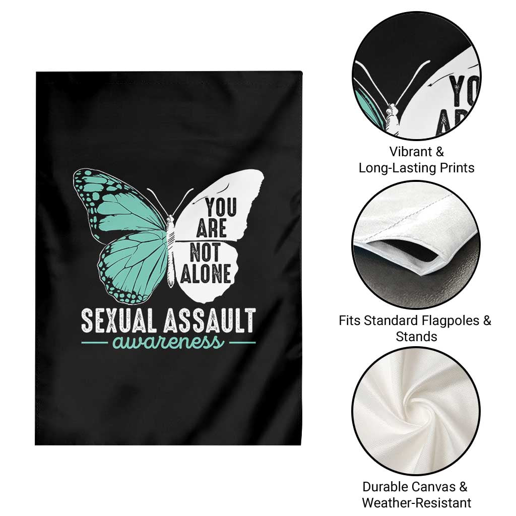 April Sexual Assault Awareness Garden Flag Teal Ribbon Flower TS14 Print Your Wear