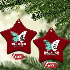 April Sexual Assault Awareness Ceramic Ornament Teal Ribbon Flower TS14 Print Your Wear