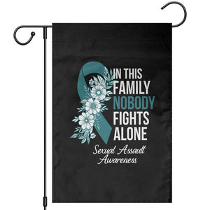 Sexual Assault Awareness Garden Flag In This Family Nobody Fights Alone TS14 Black Print Your Wear