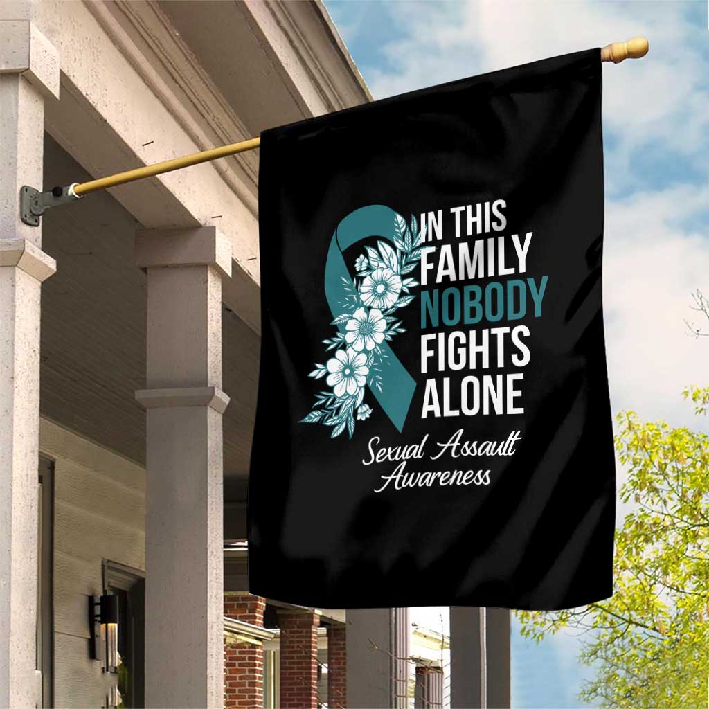 Sexual Assault Awareness Garden Flag In This Family Nobody Fights Alone TS14 Print Your Wear
